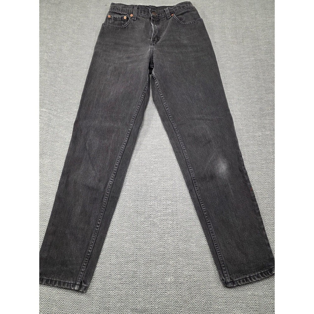 Levi's 551 Jeans Women's Relaxed Fit Tapered Leg Black Denim Size‎ 4 Medium